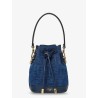 Mon Tresor FF flocked denim crossbody bag