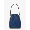 Mon Tresor FF flocked denim crossbody bag