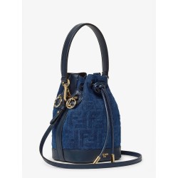 Mon Tresor FF flocked denim crossbody bag