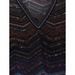 Viscose and metallic fiber sweater