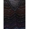 Viscose and metallic fiber sweater