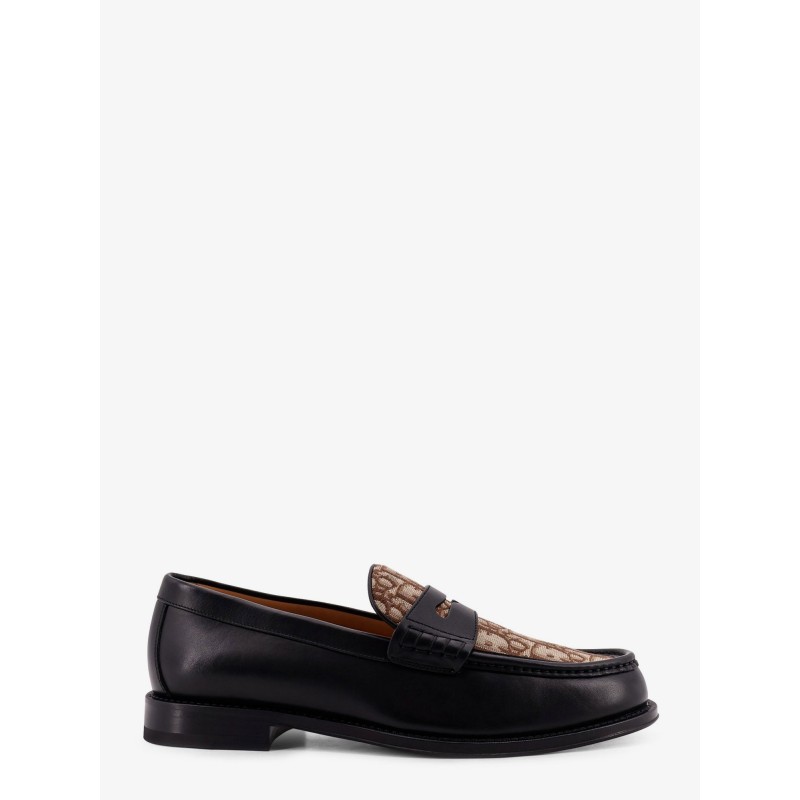 Leather loafers with Dior Oblique detail