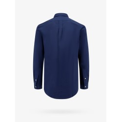 Cotton shirt with front embroidered logo