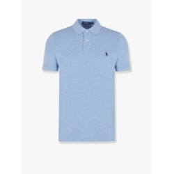 Cotton polo shirt with embroidered logo on the front