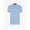 Cotton polo shirt with embroidered logo on the front