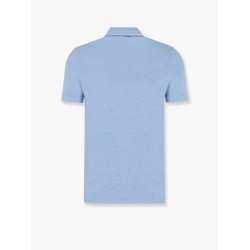 Cotton polo shirt with embroidered logo on the front