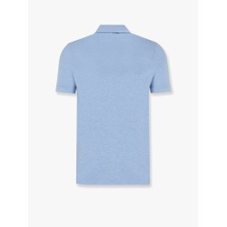 Cotton polo shirt with embroidered logo on the front