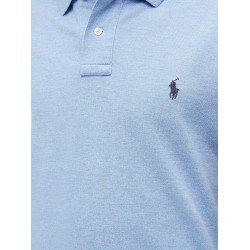 Cotton polo shirt with embroidered logo on the front