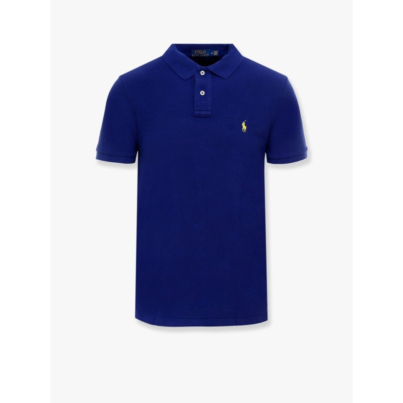 Cotton polo shirt with logo embroidery