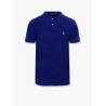 Cotton polo shirt with logo embroidery