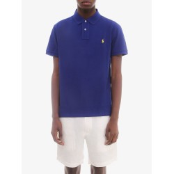 Cotton polo shirt with logo embroidery