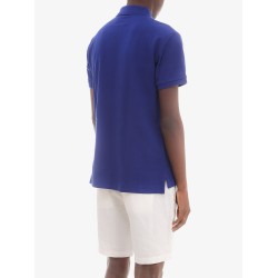 Cotton polo shirt with logo embroidery