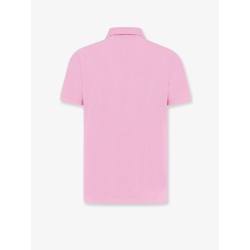 Cotton polo shirt with embroidered logo on the front