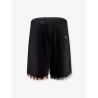 Viscose blend Bermuda shorts with logo print