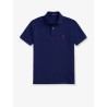 Cotton polo shirt with front embroidered logo