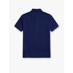 Cotton polo shirt with front embroidered logo