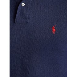 Cotton polo shirt with front embroidered logo
