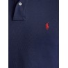 Cotton polo shirt with front embroidered logo