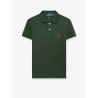 Cotton polo shirt with embroidered logo on the front
