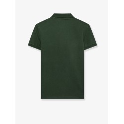 Cotton polo shirt with embroidered logo on the front
