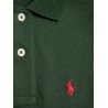 Cotton polo shirt with embroidered logo on the front