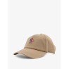 Cotton hat with logo patch on the front