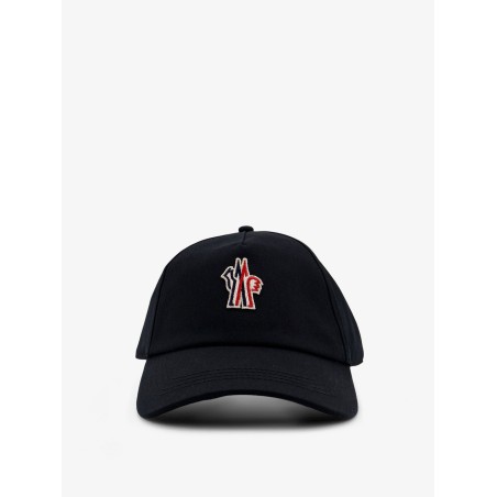 Cappello in cotone con patch logo frontale