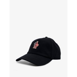 Cappello in cotone con patch logo frontale