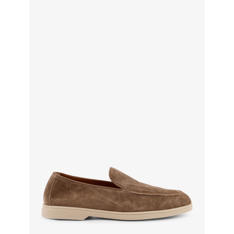 Reverse suede loafers