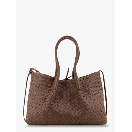 Pinacoteca leather handbag with Intrecciato motif