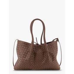 Pinacoteca leather handbag with Intrecciato motif