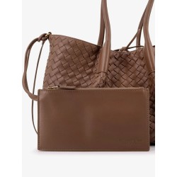 Pinacoteca leather handbag with Intrecciato motif