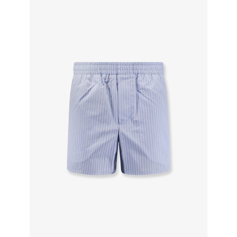 Cotton bermuda shorts with striped pattern