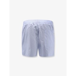 Cotton bermuda shorts with striped pattern