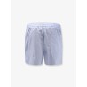 Cotton bermuda shorts with striped pattern