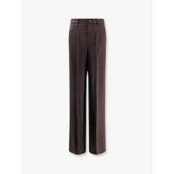 Jacquard silk blend trousers