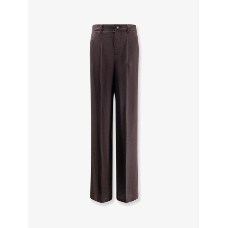Jacquard silk blend trousers