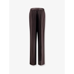 Jacquard silk blend trousers
