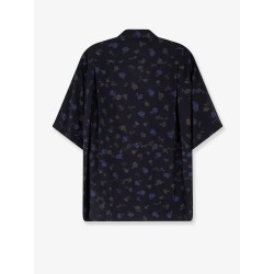 Cotton blend shirt with floral print