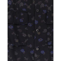Cotton blend shirt with floral print
