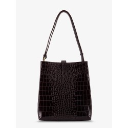 Bello leather shoulder bag with croco effect