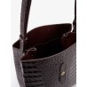 Bello leather shoulder bag with croco effect