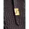 Bello leather shoulder bag with croco effect