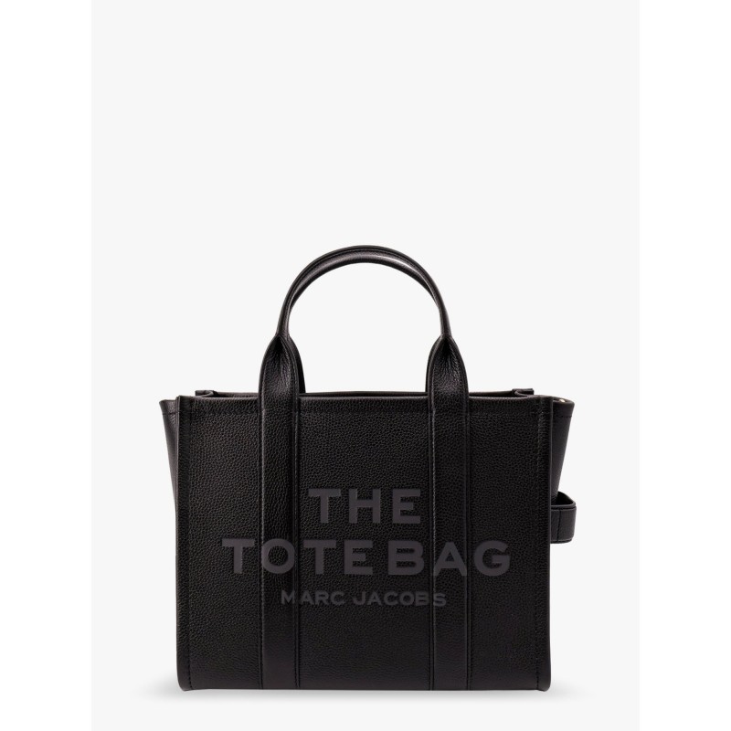 Leather shoulder bag with logo on the front