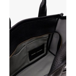 Leather shoulder bag with logo on the front