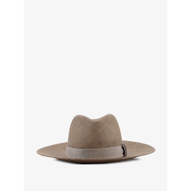Raffia Fedora hat with Monili detail