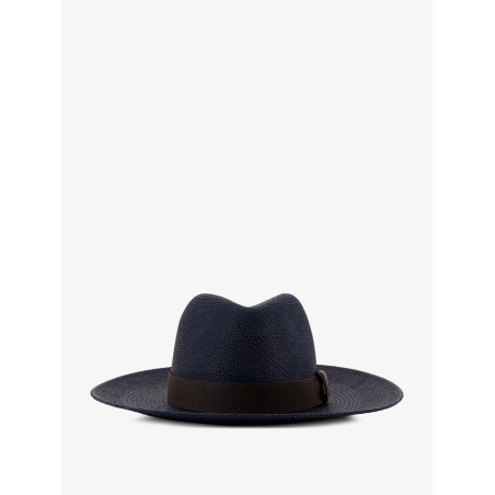 Raffia Fedora hat with Monili detail