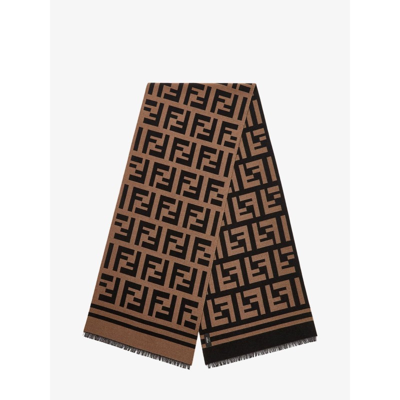 Wool and silk FF scarf