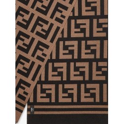 Wool and silk FF scarf