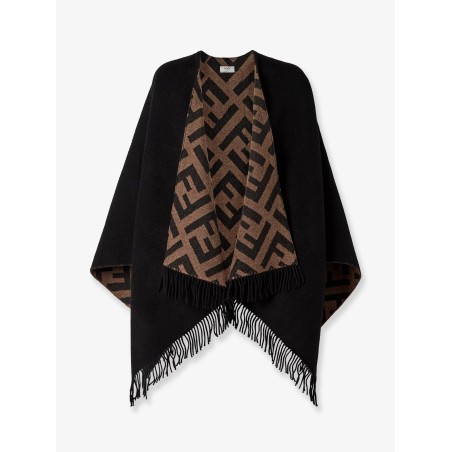 Cashmere and wool poncho
